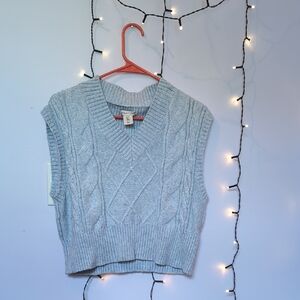 Sincerely Jules Gray Knit Sweater Vest